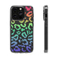 Bespattered Facade Bright Rainbow Leopard Clear Case