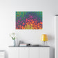 Bespattered Facade Neon Butterfly Stretched Matte Canvas Art Prints | Multiple Sizes