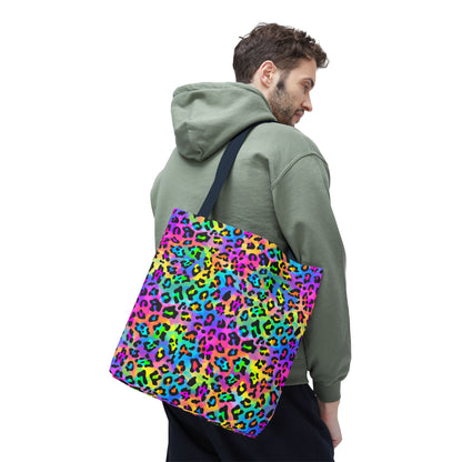 Bespattered Facade Candy Coated Neon Leopard Eco-Friendly Carryall Tote Bag
