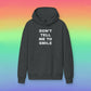 Glitter Print "Don't Tell Me To Smile" Oversized Fleece Hoodie