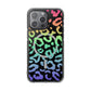 Bespattered Facade Bright Rainbow Leopard MagSafe Clear Impact Case