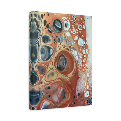 Bespattered Facade Fluid Art Abstract Painting Stretched Matte Canvas Art Prints | Multiple Sizes