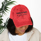 Bespattered Facade "Hang in There" Black Embroidered Vintage Cap