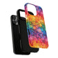 Bespattered Facade Rainbow Ink Circles Tough Case