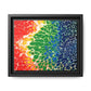 Bespattered Facade Rainbow Seaside Framed Canvas Art Print | 3 Frame Colors | Multiple Sizes