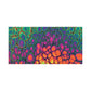 Bespattered Facade Neon Butterfly Stretched Matte Canvas Art Prints | Multiple Sizes