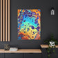 Bespattered Facade Fluid Art Abstract Painting Stretched Matte Canvas Art Prints | Multiple Sizes