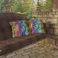 Bespattered Facade Rainbow Mosaic UV-Resistant Outdoor Pillows | 4 Sizes