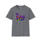 Bespattered Facade Neon "Easy Tiger" Colorful Unisex Softstyle T-Shirt