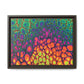 Bespattered Facade Neon Butterfly Framed Canvas Art Print | 3 Frame Colors | Multiple Sizes