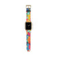 Bespattered Facade Bold Florals Faux-Leather Smart Watch Band