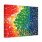 Bespattered Facade Rainbow Seaside Stretched Matte Canvas Art Prints | Multiple Sizes