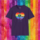 Bespattered Facade Rainbow Extraterrestrial Pride Unisex Softstyle T-Shirt