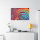 Bespattered Facade Rainbow Rings Stretched Matte Canvas Art Prints | Multiple Sizes