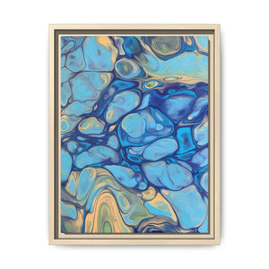 Bespattered Facade Fluid Art Abstract Painting Framed Canvas Art Print | 4 Frame Colors | Multiple Sizes