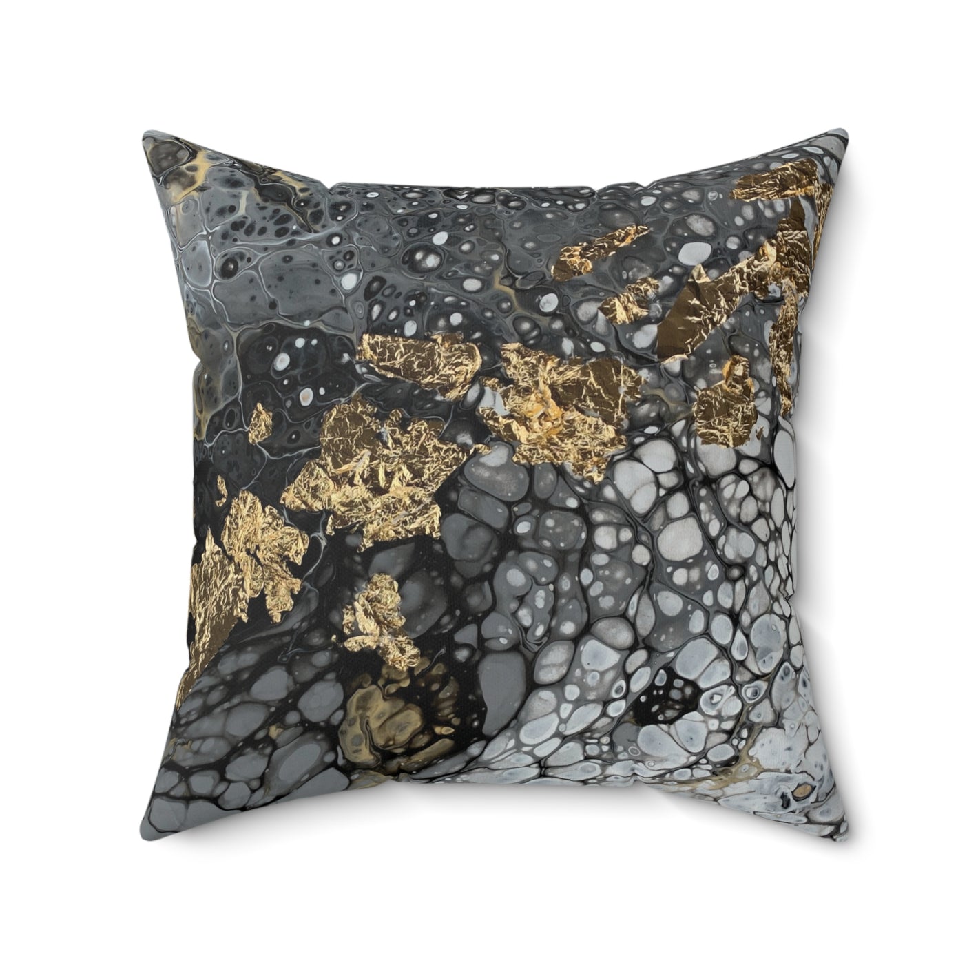 Bespattered Facade You're Golden Faux Suede Square Throw Pillow | 4 Sizes