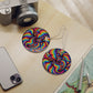 Bespattered Facade Rainbow Swirl Round Luggage Tag