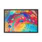 Bespattered Facade Rainbow Galaxy Framed Canvas Art Print | 3 Frame Colors | Multiple Sizes