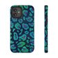 Bespattered Facade Emerald Leopard Impact-Resistant Case