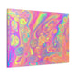 Bespattered Facade Fluid Art Abstract Painting Stretched Matte Canvas Art Prints | Multiple Sizes