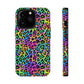 Bespattered Facade Candy Coated Neon Leopard Impact-Resistant Case