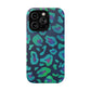 Bespattered Facade Emerald Leopard Impact-Resistant Case