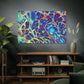 Bespattered Facade Fluid Art Abstract Painting Stretched Matte Canvas Art Prints | Multiple Sizes