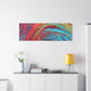 Bespattered Facade Rainbow Rings Stretched Matte Canvas Art Prints | Multiple Sizes