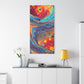Bespattered Facade Fluid Art Abstract Painting Stretched Matte Canvas Art Prints | Multiple Sizes