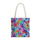 Bespattered Facade Neon Animal Print Eco-Friendly Carryall Tote Bag