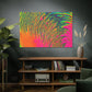 Bespattered Facade Neon Puddle Stretched Matte Canvas Art Prints | Multiple Sizes