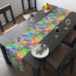 Bespattered Facade Rainbow Shapes Table Runner (2 sizes)