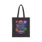 Bespattered Facade "Equality and Not Revenge" Floral Canvas Tote Bag Reusable Carryall