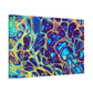 Bespattered Facade Fluid Art Abstract Painting Stretched Matte Canvas Art Prints | Multiple Sizes