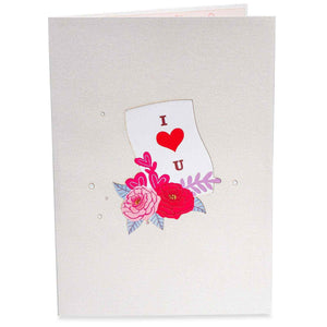 Love Typewriter Pop Up Card - 5" x 7"