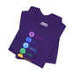 Chakra Affirmation T-Shirt – Know, See, Speak, Love, Strive, Feel, Ground | Spiritual Graphic Tee