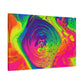 Bespattered Facade Fluid Art Abstract Painting Stretched Matte Canvas Art Prints | Multiple Sizes