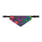 Bespattered Facade Neon Butterfly Pet Bandana Collar