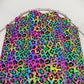 Bespattered Facade Candy Coated Neon Leopard Shower Curtain