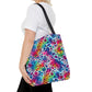 Bespattered Facade Neon Animal Print Eco-Friendly Carryall Tote Bag