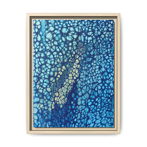 Bespattered Facade Fluid Art Abstract Painting Framed Canvas Art Print | 4 Frame Colors | Multiple Sizes