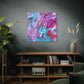 Bespattered Facade Fluid Art Abstract Painting Stretched Matte Canvas Art Prints | Multiple Sizes