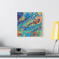 Bespattered Facade Fluid Art Abstract Painting Stretched Matte Canvas Art Prints | Multiple Sizes