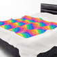 Bespattered Facade Windswept Rainbows Velveteen Plush Blanket | 3 Sizes