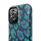 Bespattered Facade Emerald Leopard Impact-Resistant Case