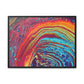 Bespattered Facade Rainbow Rings Framed Canvas Art Print | 3 Frame Colors | Multiple Sizes