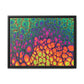 Bespattered Facade Neon Butterfly Framed Canvas Art Print | 3 Frame Colors | Multiple Sizes