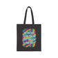Bespattered Facade Rainbow "Lobotomy" Canvas Tote Bag Reusable Carryall