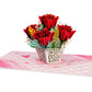 Lovely Roses Pop Up Card - 5"x7"