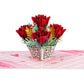 Lovely Roses Pop Up Card - 5"x7"